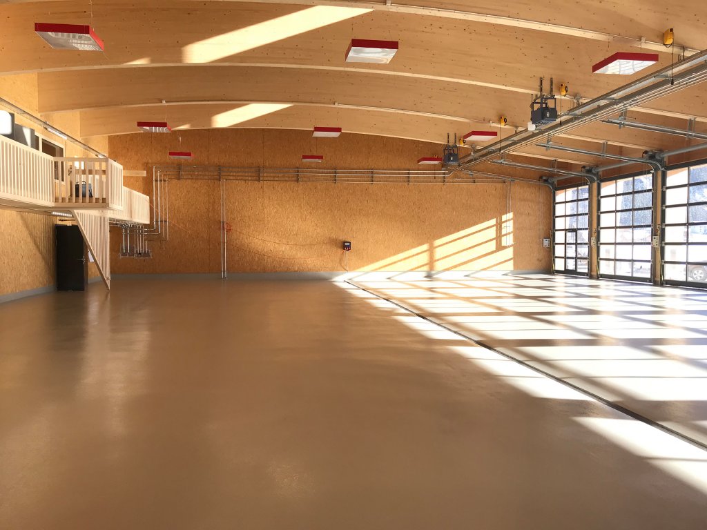 Innenansicht Feuerwehrmagazin.